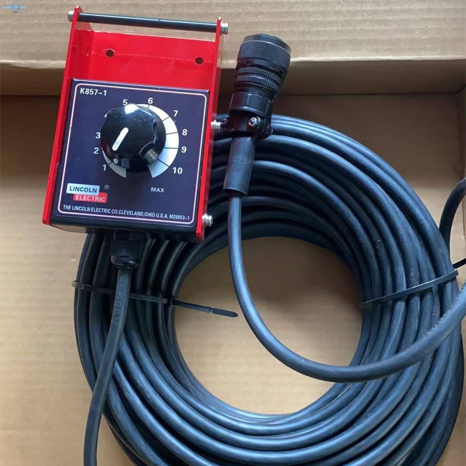林肯焊机DC400DC600远程遥控盒K857-1带有6芯30米控制线和插头