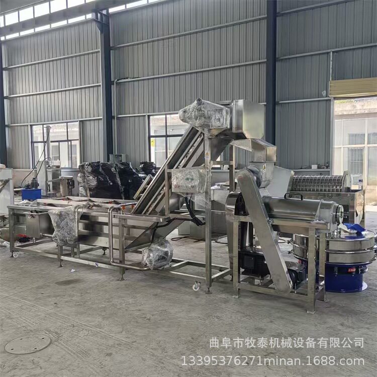 工业螺旋果汁机鲜榨核桃皮大型挤压榨汁机杨梅桑果汁液压榨机