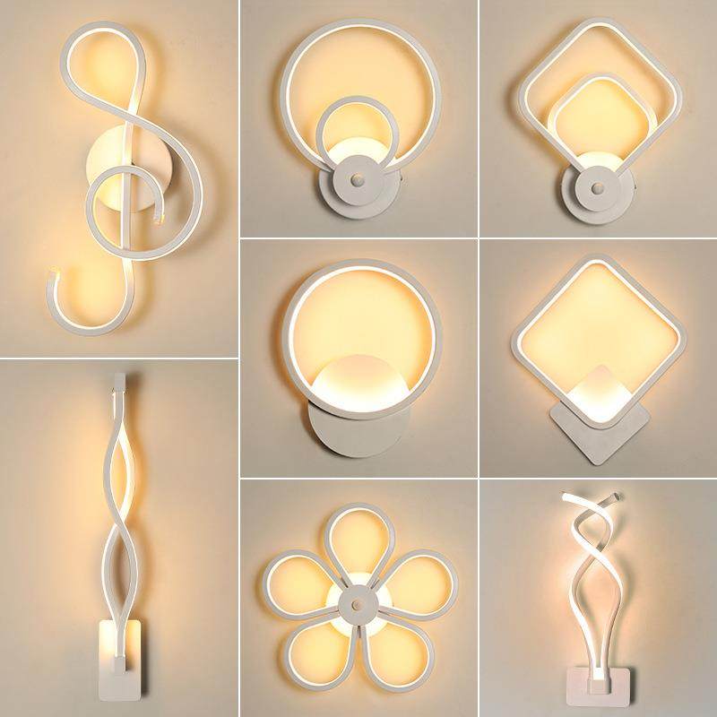 2019年新款简约后现代壁灯客厅电视柜走廊过道灯led卧室床头灯