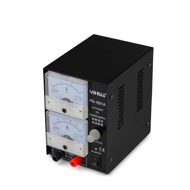 谊华YIHUA1501A手机维修稳压电源 15V 1A维修电源 稳压电源夹子线