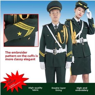 新款军鼓乐队服装仪仗队服装鼓号队服装升旗手护旗手服装成人儿童