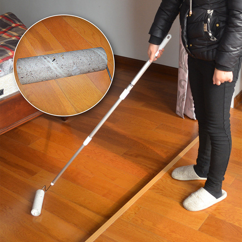 地板瓷砖加长滚筒粘毛粘毛器除毛沾毛粘毛纸宠物可撕式替换家用