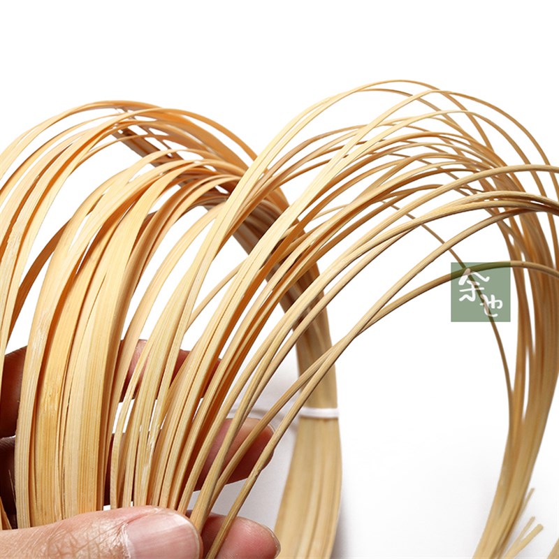手工花艺竹条竹编竹篾二层皮黄蔑丝篾条篾片竹丝薄竹片 DIY竹工艺