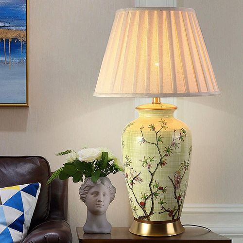 美式陶瓷台灯客厅沙发边几台灯大号台灯卧室床头高档酒店别墅台灯