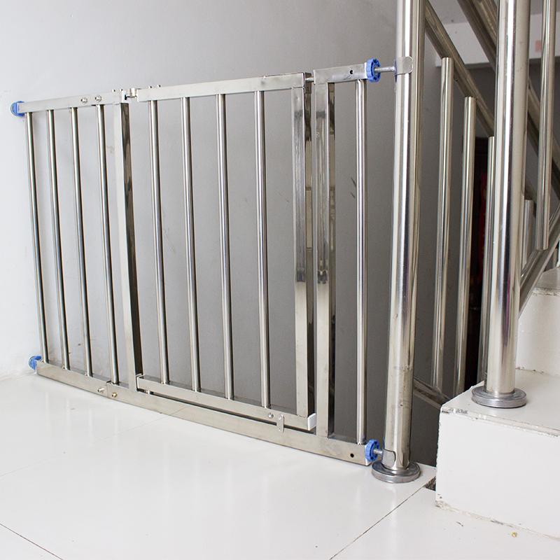 90高门栏儿童防护栏婴儿楼梯口安全门栏阳台宠物围栏不锈钢免打孔