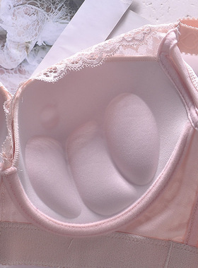 五排扣中厚大码有钢圈内衣女胖mm收副乳上托防下垂P大胸文胸CD 15