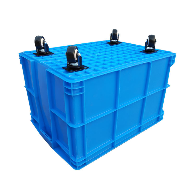 加厚特大号带轮子周转箱长方形滑轮服装工厂送货搬运箱塑料周转筐