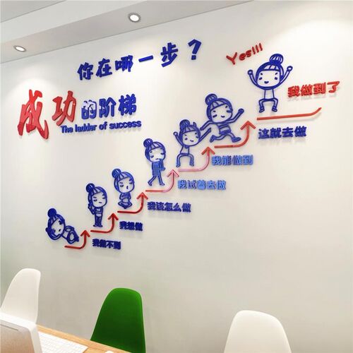 办公室墙面装f饰标语公司企业文化墙立体亚克力贴纸团队励志墙贴