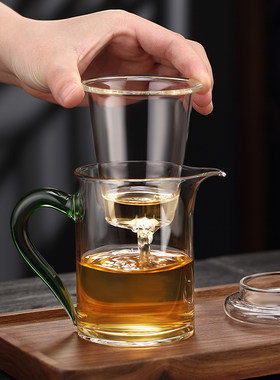 泡茶壶玻璃加厚耐高温带过滤冲茶器红茶泡办公室泡茶杯小号花茶壶