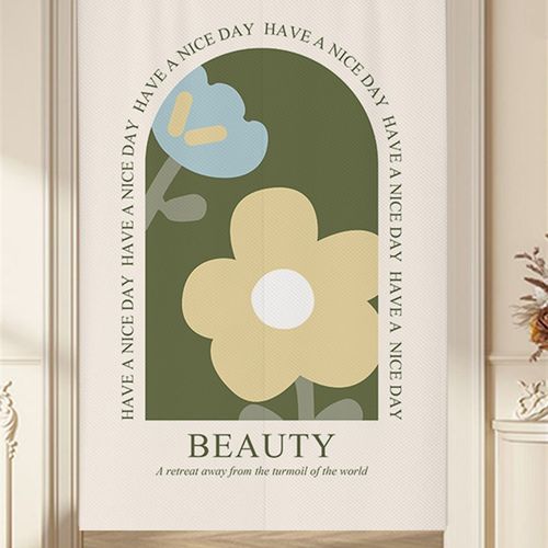 卧室门帘高级感帘子隔断窗半帘布艺半截过道主卧帘子遮挡帘家用