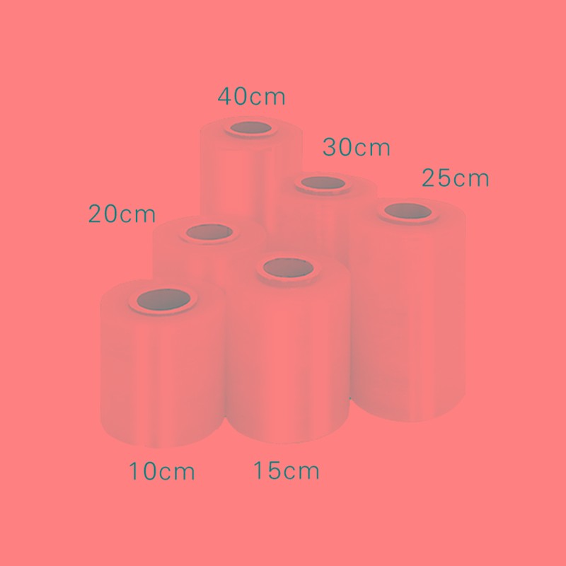 管月缠绕膜整箱5卷装塑料薄膜拉伸膜PE工业打包膜包装膜常用短膜