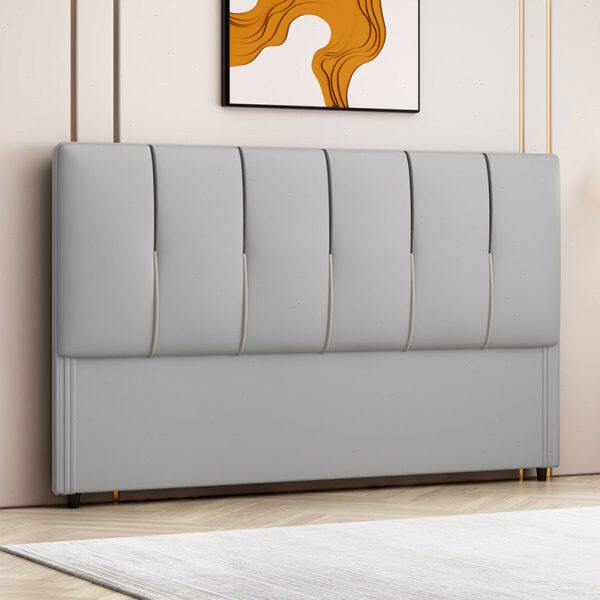 2023新款软包床头靠背板简约现代超薄轻奢床头屏硅胶皮单买床头