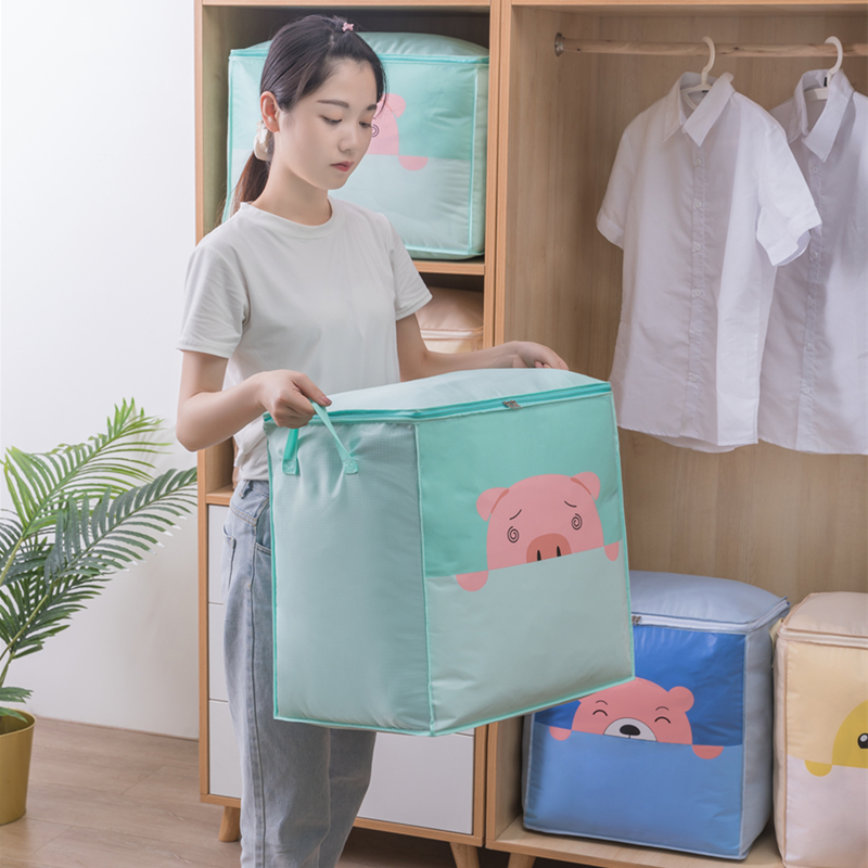 大号棉被收纳袋h子格子布装被子衣物居家收纳袋行李打包整理棉被