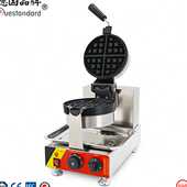 格子Q松饼机 大格华夫饼设备 电饼铛 深格华夫饼 商用旋转华夫炉