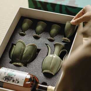 束刻 仿宋执壶温酒壶温酒器烫酒壶日式青梅酒黄酒煮酒器酒具套装