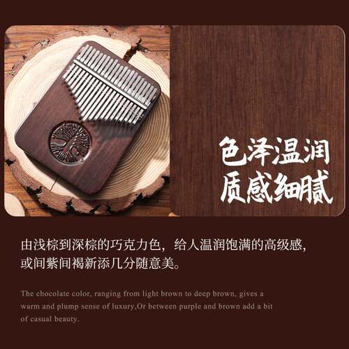 鲁儒A类拇指琴21音卡林巴琴成人初学专业手指琴kalimba琴便携乐器