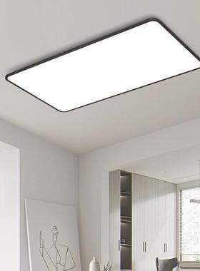 圆形卧室灯主卧客厅灯护间眼吸灯顶889灯简约代极简房现灯黑色led