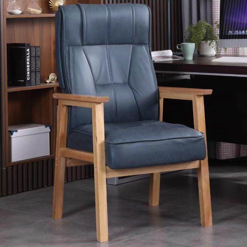 加AWX厚靠背椅务办公卧室桌椅单书人沙发椅带扶手老年商人椅子网