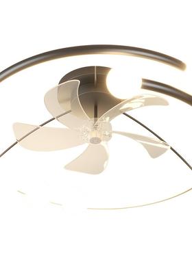 风扇灯卧灯智现间代简648约主卧房餐厅吸顶灯极简能室电扇灯儿童