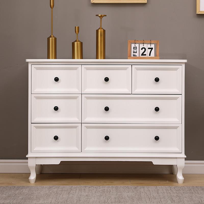 斗柜白五斗实木客厅储物柜餐边柜窄柜色夹柜9斗装缝抽屉式整收纳