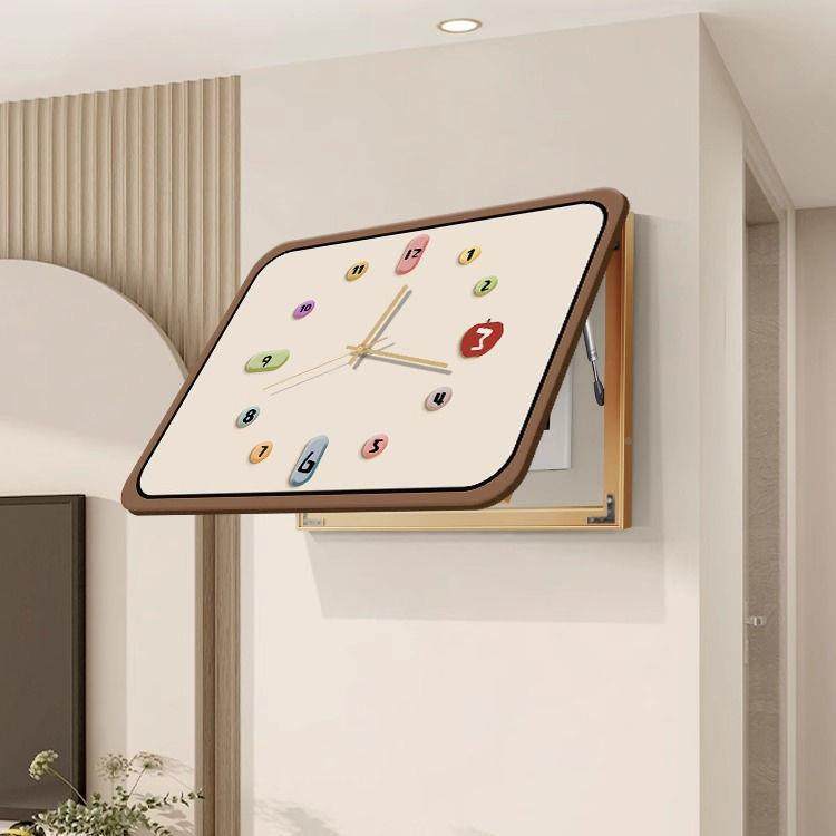 奶油箱风客挂厅电表带装饰画时XX839577钟表配电箱弱电箱电闸盒遮