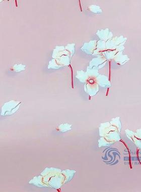 新粉红色花款卉VC自潮99粘膜简P约花卉防墙纸加厚贴膜优质