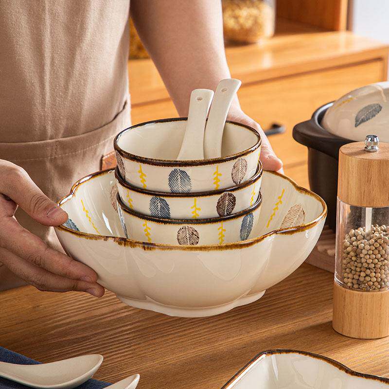 团圆拼盘套装组合家用高颜值碗碟盘子年夜饭家庭圆桌碗盘陶瓷餐具