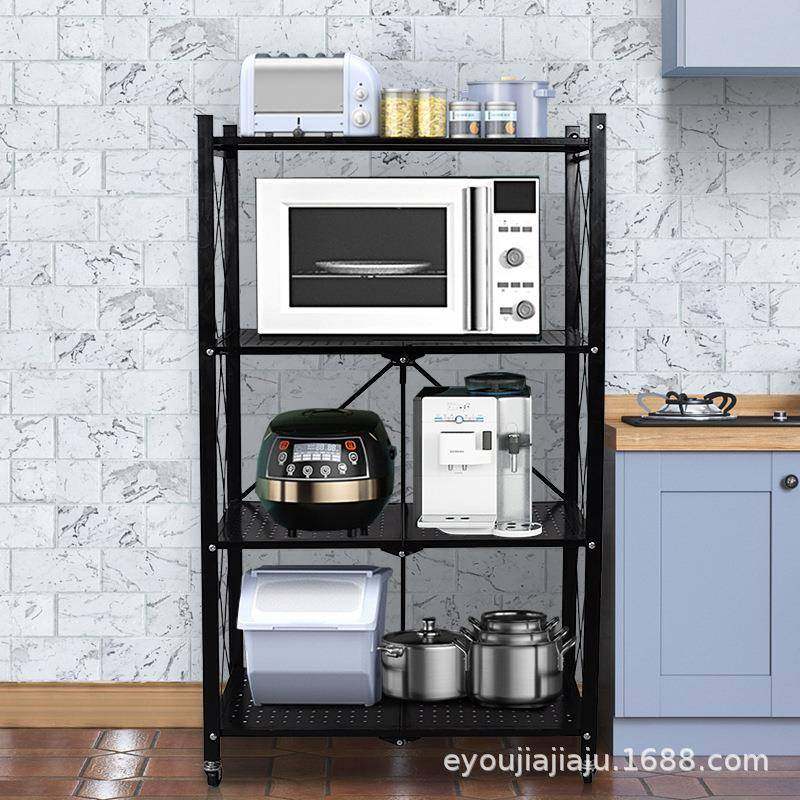 厨永吉001房蔬菜叠置架物折免安装微波炉移动收书架纳多层落地折,收纳整理,书桌收纳置物架,淘宝优惠券,粉丝福利购,淘宝优惠卷