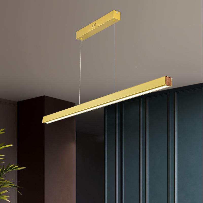 轻奢简约现代线条一公字条餐厅长灯台球HC-045XK围餐桌前氛台吧台