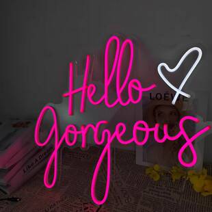 亚马逊led霓虹灯good vibes英文字母造型灯招牌创意派对装饰灯