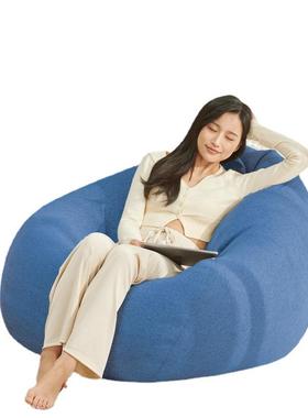 麻布NOU懒人沙发榻榻米袋室E豆PP粒子可拆洗肤耐磨透气卧单人亲沙