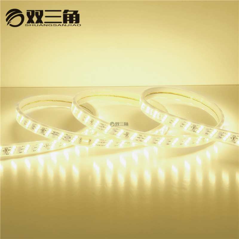 LED灯带2835高压三排双排180珠雨防水rgb三色变光软灯条厂家