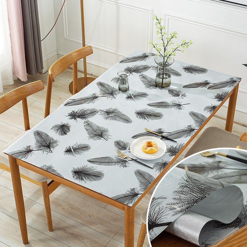 黑色磨砂PVC桌布透明软质玻璃防水餐桌台布塑料桌垫免洗防宁华庚