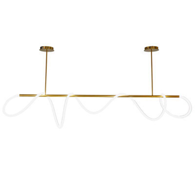 极简吊灯后现代简约设计师创意个性缠绕软装办公室餐桌艺术长条灯