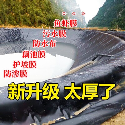 池塘养殖薄膜防水布鱼池专用土工布塑料布防水Q膜土工膜鱼塘防渗