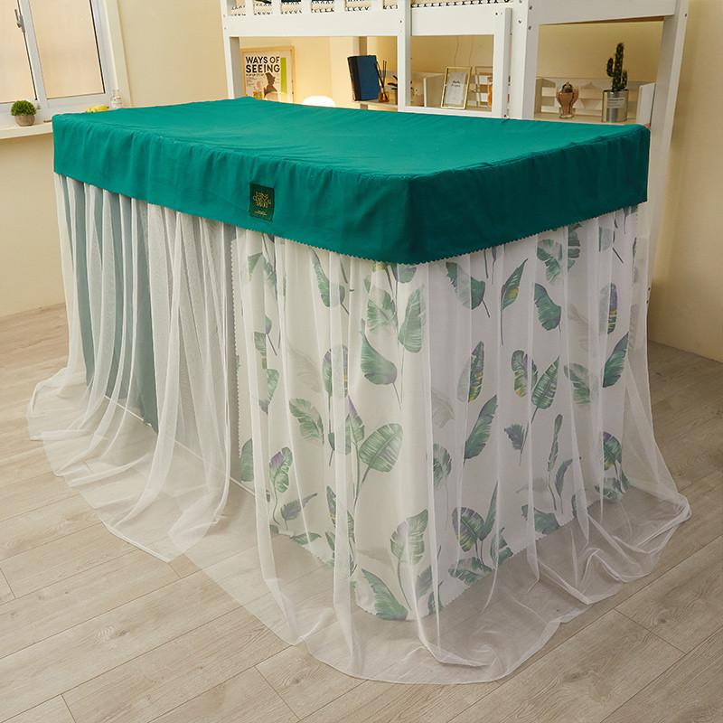 宿舍床帘学生遮光上铺蚊帐一体式公主风床幔下铺女寝室支架窗帘