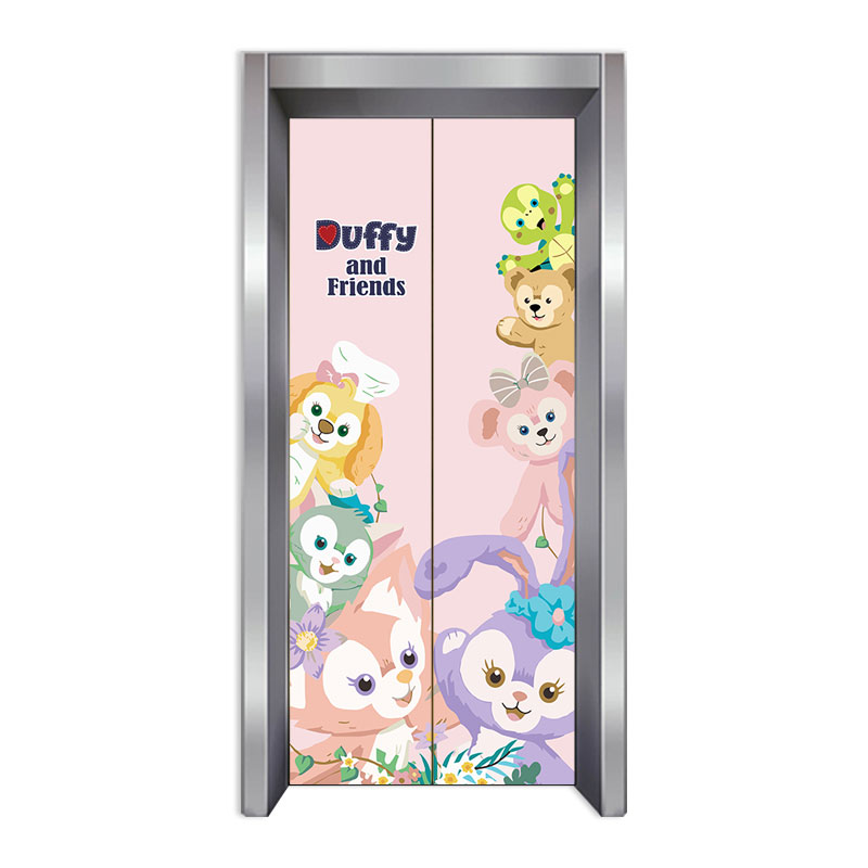 入户电梯门装饰贴画定制卡通可爱改造贴膜网红一梯一户电梯门贴纸