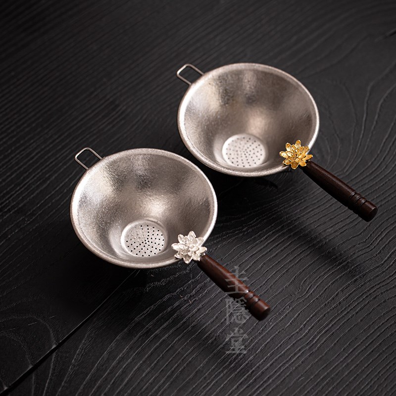 圭隐堂纯钛茶漏茶滤茶叶滤茶器茶水分离茶隔公道杯过滤网茶道零配
