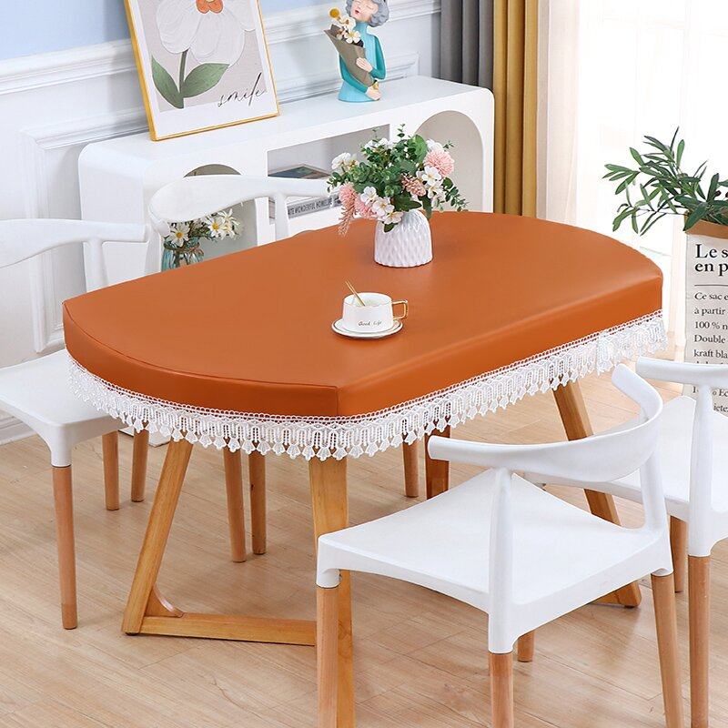 椭圆形桌布防水防油皮罩免洗餐桌罩加厚纯色餐桌茶几套罩垫子家用,居家布艺,桌布,淘宝优惠券,粉丝福利购,淘宝优惠卷