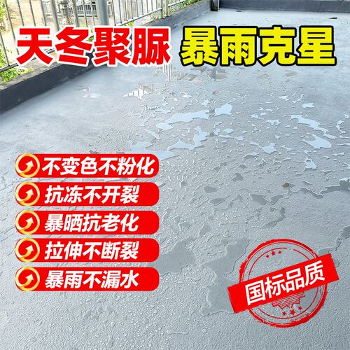 天冬纯聚脲防水涂料屋顶防漏材料房楼顶防水胶补漏裂缝渗水胶