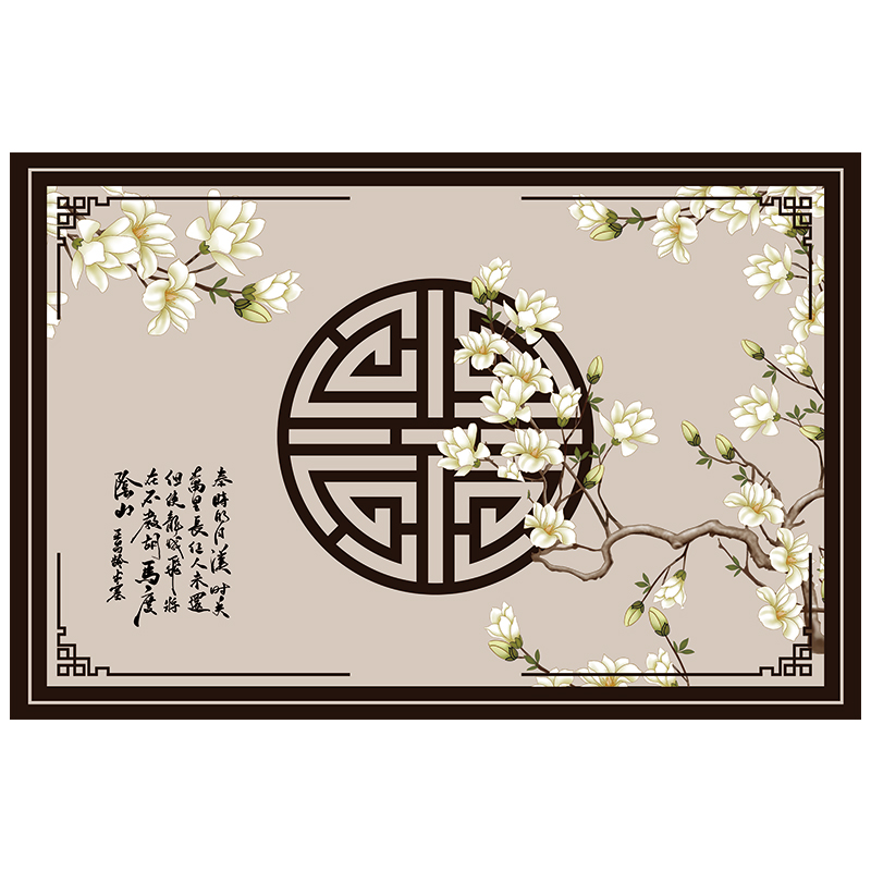 新中式入户门皮革地垫家用门口防滑脚垫门垫进门玄关地毯pvc可擦