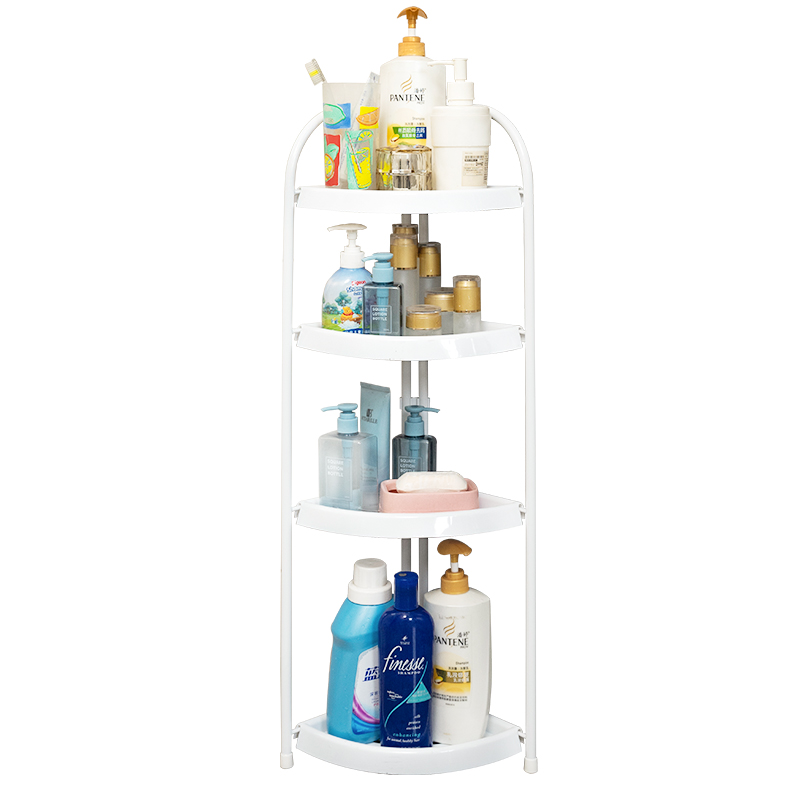 浴室置物架卫生间落地式三角架多层墙角收纳架子洗手间塑料储物架