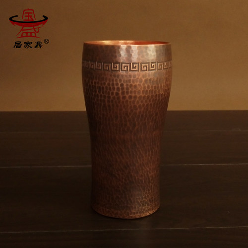纯手工加厚紫铜纯啤酒杯咖啡机接B粉铜杯养生杯铜杯子冷饮杯饮料