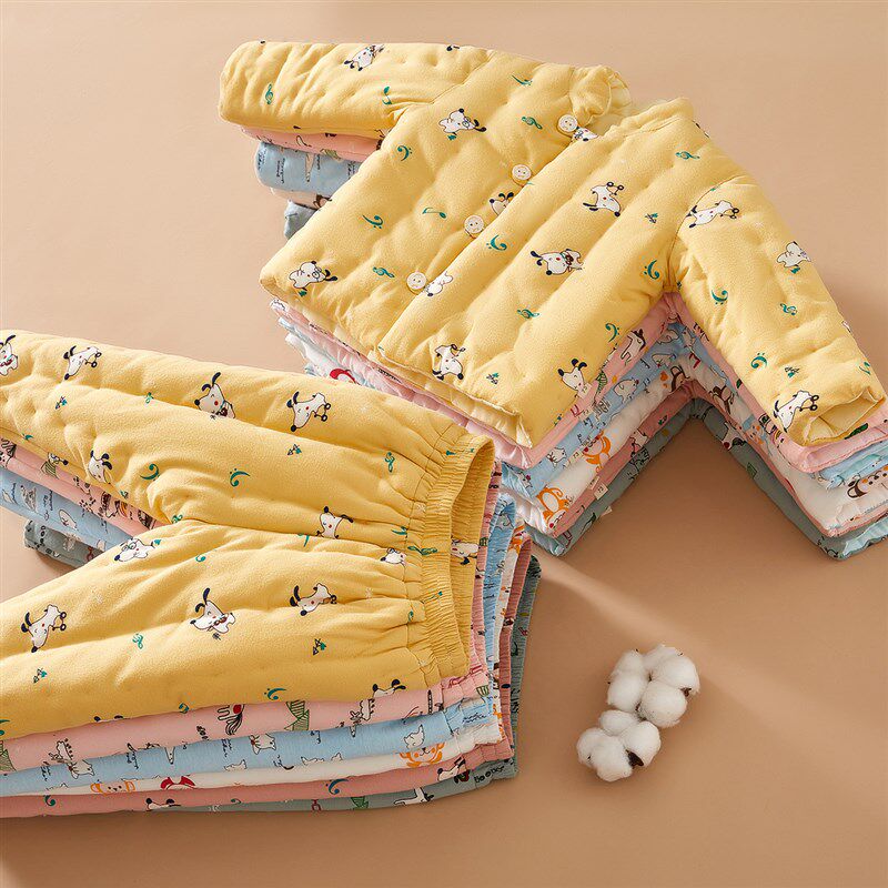 宝宝手工纯棉棉衣婴儿棉花棉袄y棉裤套装儿童冬季加厚保暖内胆棉