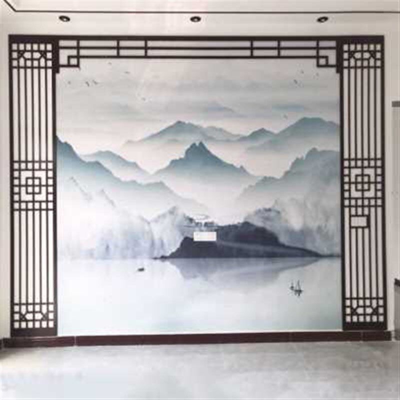 新品pvc通花板新中式花格镂空隔断雕花板电视沙发背景墙装饰玄关