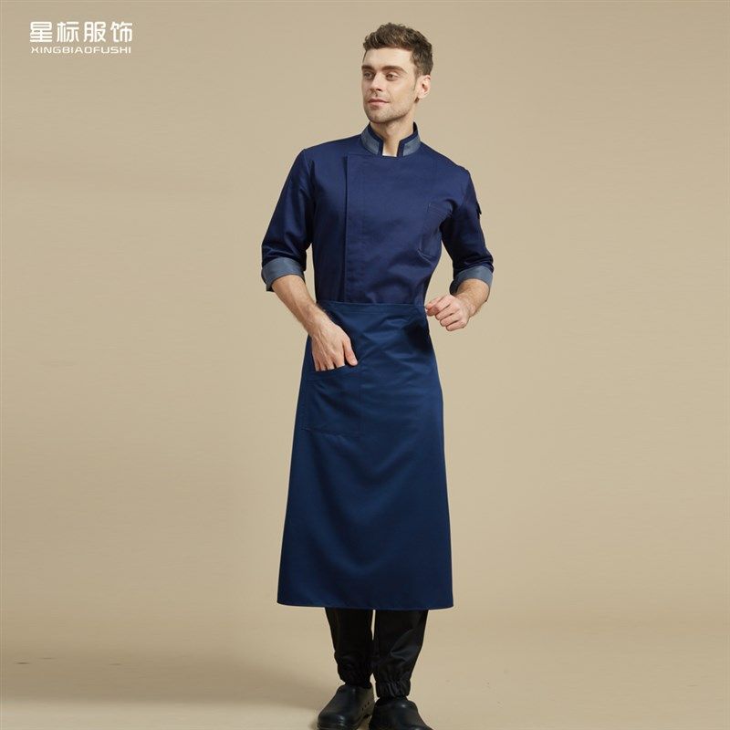 厨师工作服七分袖男酒店厨房工作制服厨衣西餐厅饭店后厨厨师服