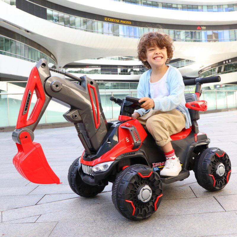 儿童挖掘机玩具车电动挖土机可坐人可骑挖机超大号男孩工程车可坐