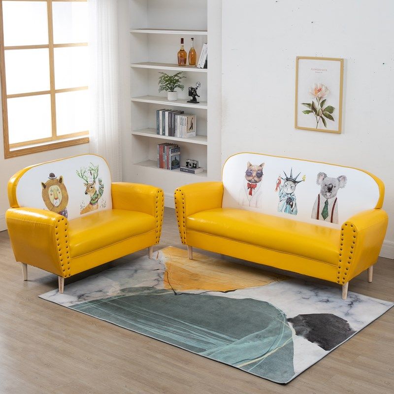 小沙发店铺出租房小户型时尚个性单双人三人经济型服装店网红实木,住宅家具,皮艺沙发,淘宝优惠券,粉丝福利购,淘宝优惠卷