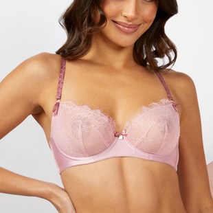 H22 无海绵文胸 boux大胸显小超薄女内衣大罩杯蕾丝胸罩欧美大码