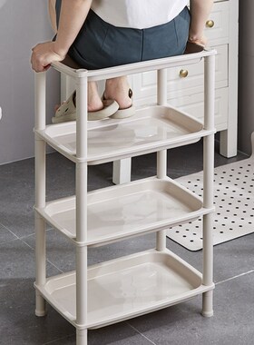 浴室置物架卫生间加厚脸盆架塑料B防水桶收纳架厕所阳台推车落地